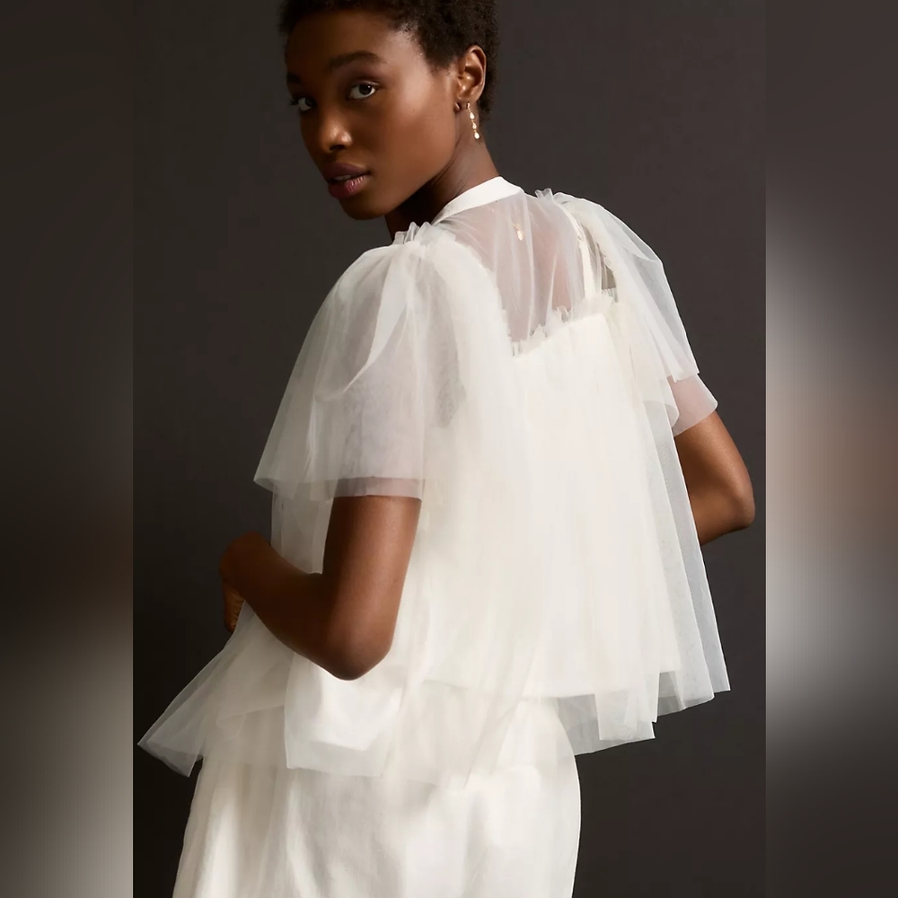 Sunday in Brooklyn Tulle Swing Blouse Anthropologie - Picture 2 of 8
